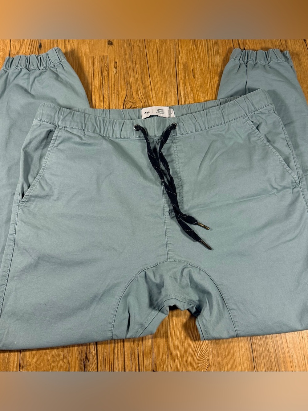 Cotton On Drake Jogger Mens 36 Gray Green Drawstring Cuffed Stretch Pants